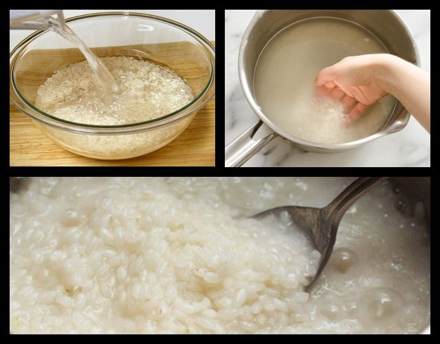 приготовление каши из вымоченного риса