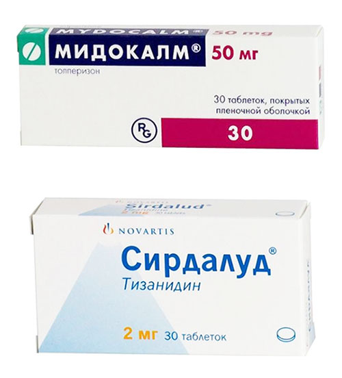 препараты мидокалм и сирдалуд