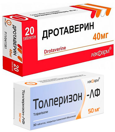 препараты Дротаверин и Толперизон