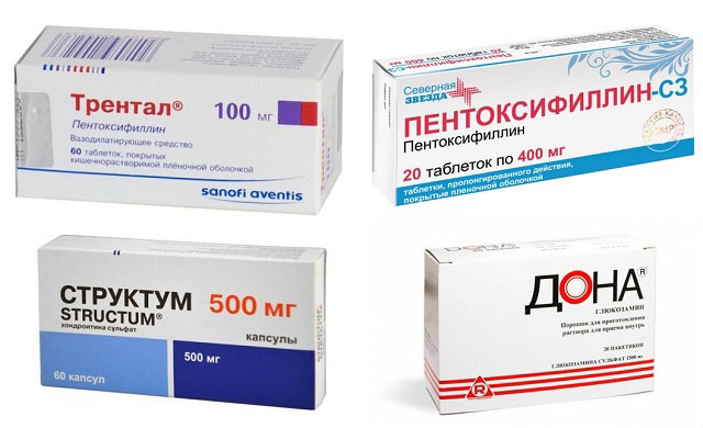 препараты Трентал, Пентоксифиллин, Структум, Дона