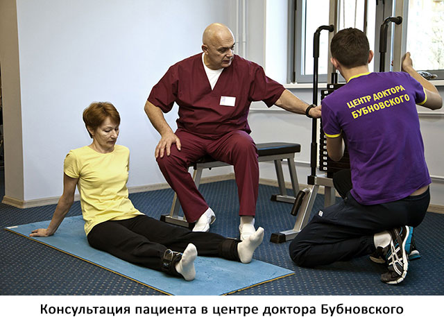 посещение центра Бубновского для подбора гимнастики
