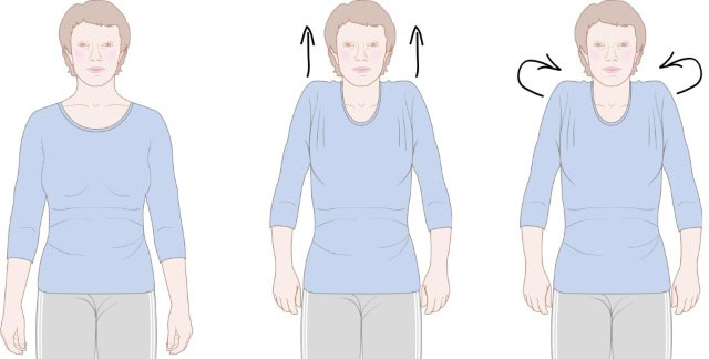 поднимание и вращение плечами